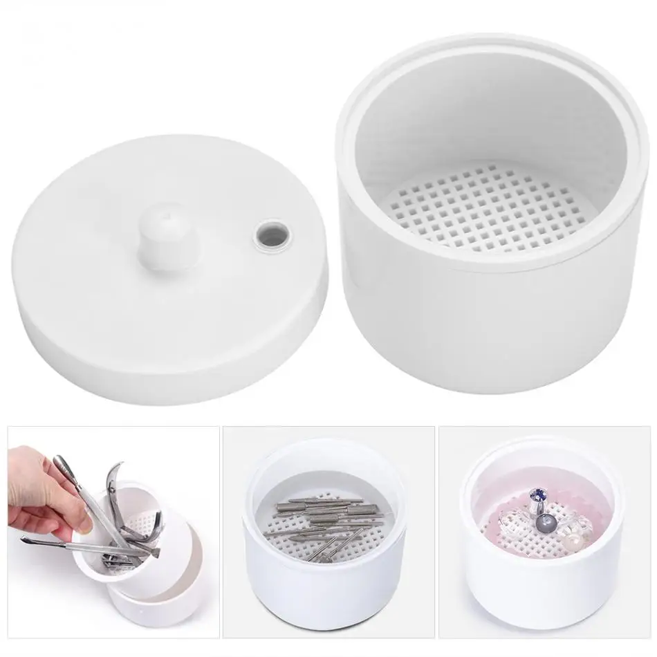 

Disinfection Round Box Sterilizer Pot Clean Box Jar for Steel Metal Nipper Grinding Tweezers Jewelry Manicure Clean Tools