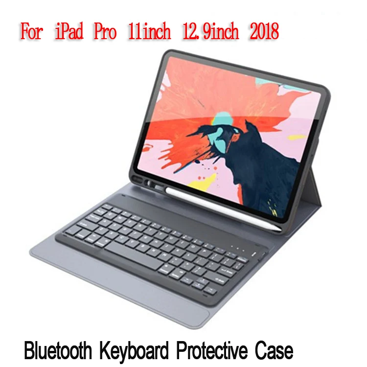 

Talect Protective Case for Apple-iPad Pro 11 inch 2018 12.9 inch Bluetooth Keyboard With Pen Slot Multifunctional Protect Cover