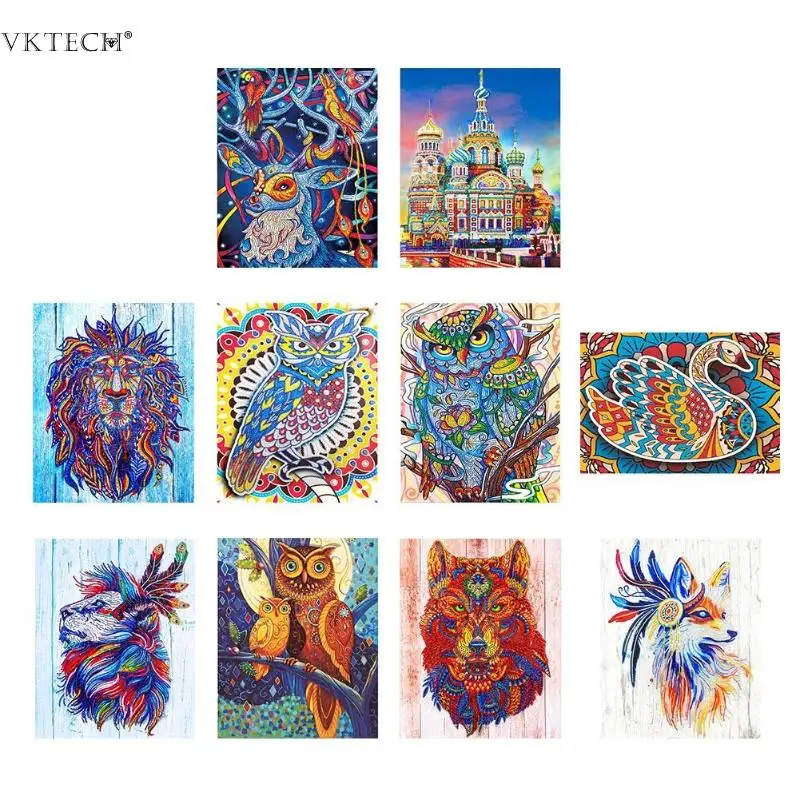 

5D DIY Special Shaped Diamond Painting Colorful Cross Stitch Embroidery Kit