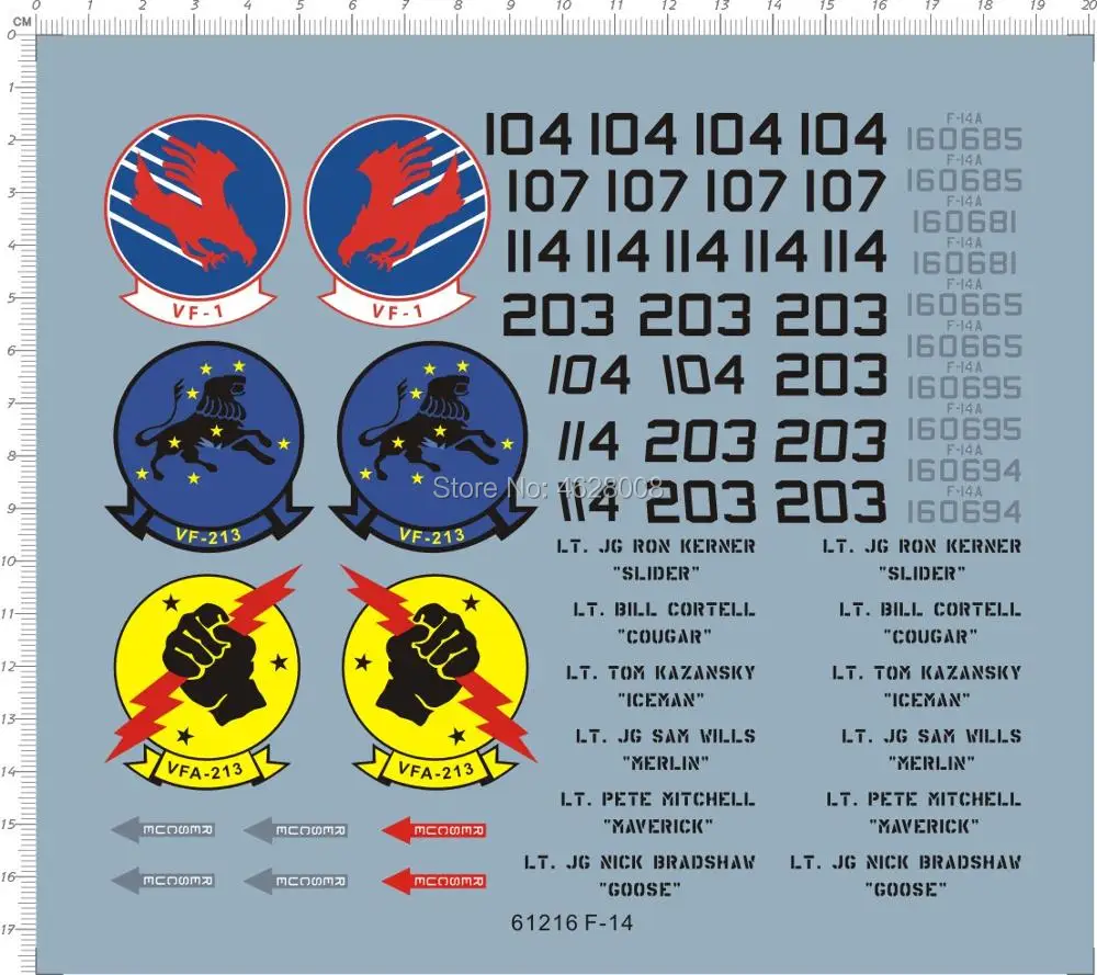 

Detail Up 1/32 USAF US AirForce F-14 VF-1 VFA-213 Tomcat Fighter Model Kit Decal