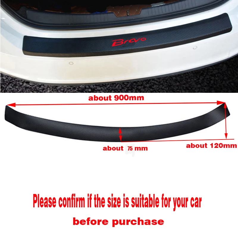 PU leather Carbon fiber Styling After guard Rear Bumper Trunk Guard Plate Car Accessories For Fiat Bravo PU leather Carbon fiber Styling After guard Rear Bumper Trunk Guard Plate Car Accessories For Fiat Bravo