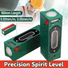 Precionn Spirit Level graduation 100 мм Бар Инструмент выравниватель точность 0,02/0,05 мм Пузырьковые флаконы горизонтального измерения уровня бара