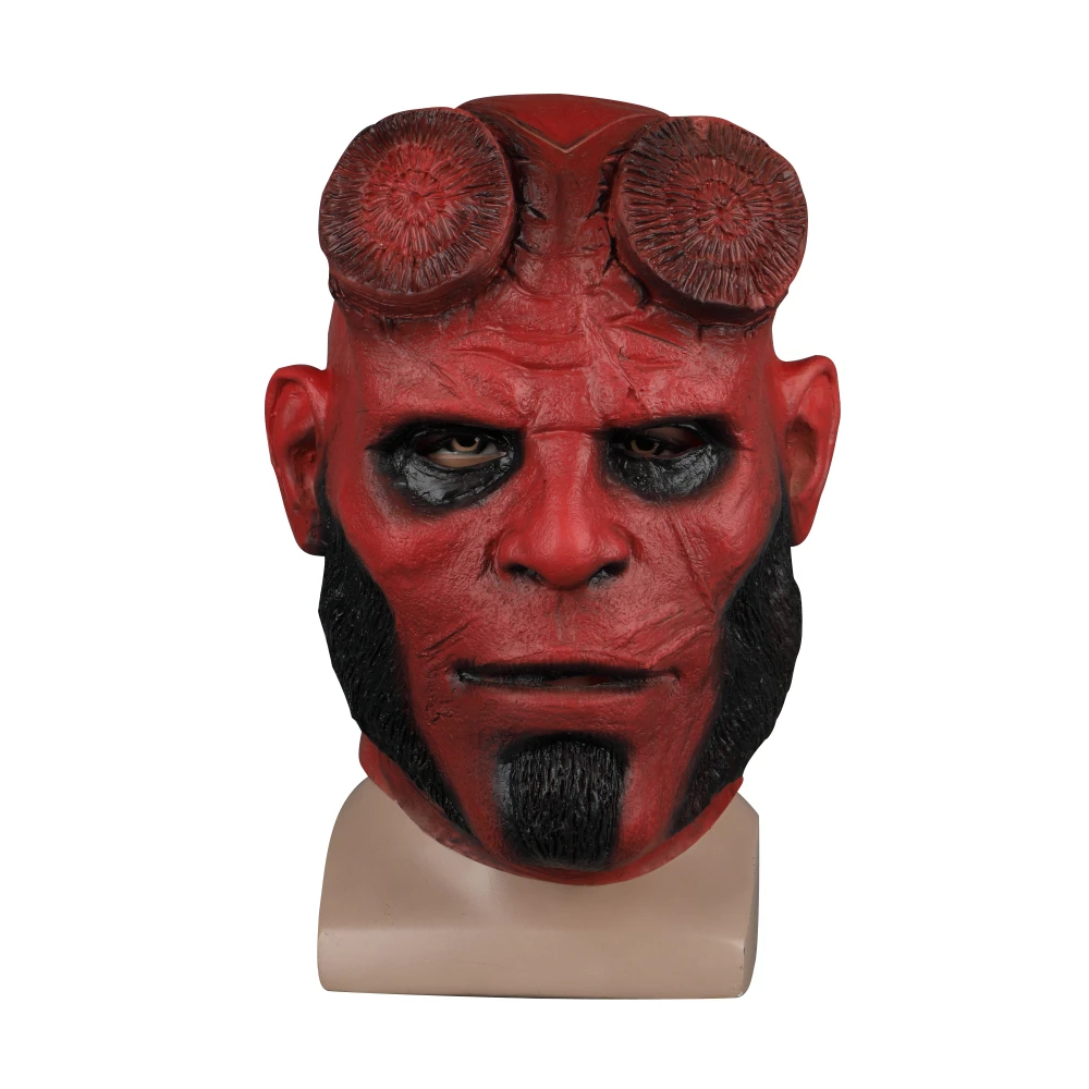 barba software Arriesgado Hellboy máscara látex disfraces disfraz de Carnaval máscaras Hood máscara  Cosplay fiesta de Halloween Prop|Accesorios de disfraces| - AliExpress