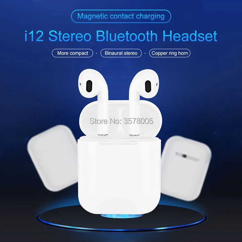 

i12 TWS Wireless Bluetooth Earphone headphone Touch Charging Sport headset Case For iPhone sony Android Upgrade Stereo Earbuds