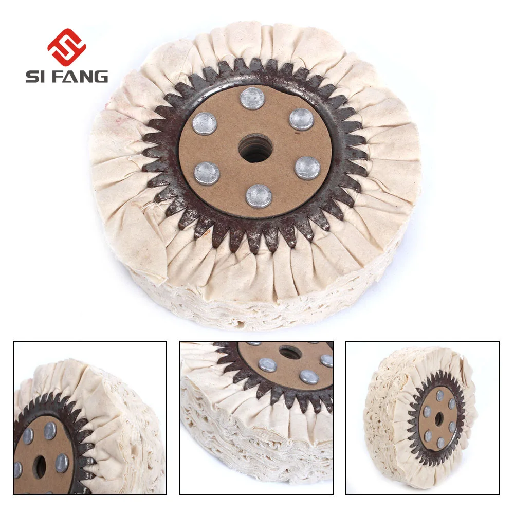 

6inch Cotton Airway Buffing Wheel Cloth Wheel Compound Tool 66Ply 150mm Metal Polishing Wheel