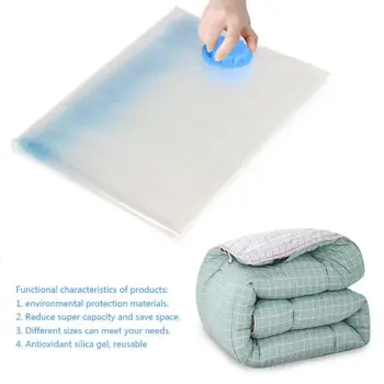 

20pcs Transparent Vacuum Storage Bag Cupboard Wardrobe Space-saving Sealing Compressed Bag For Bedding Clothes Quilt 3 Size