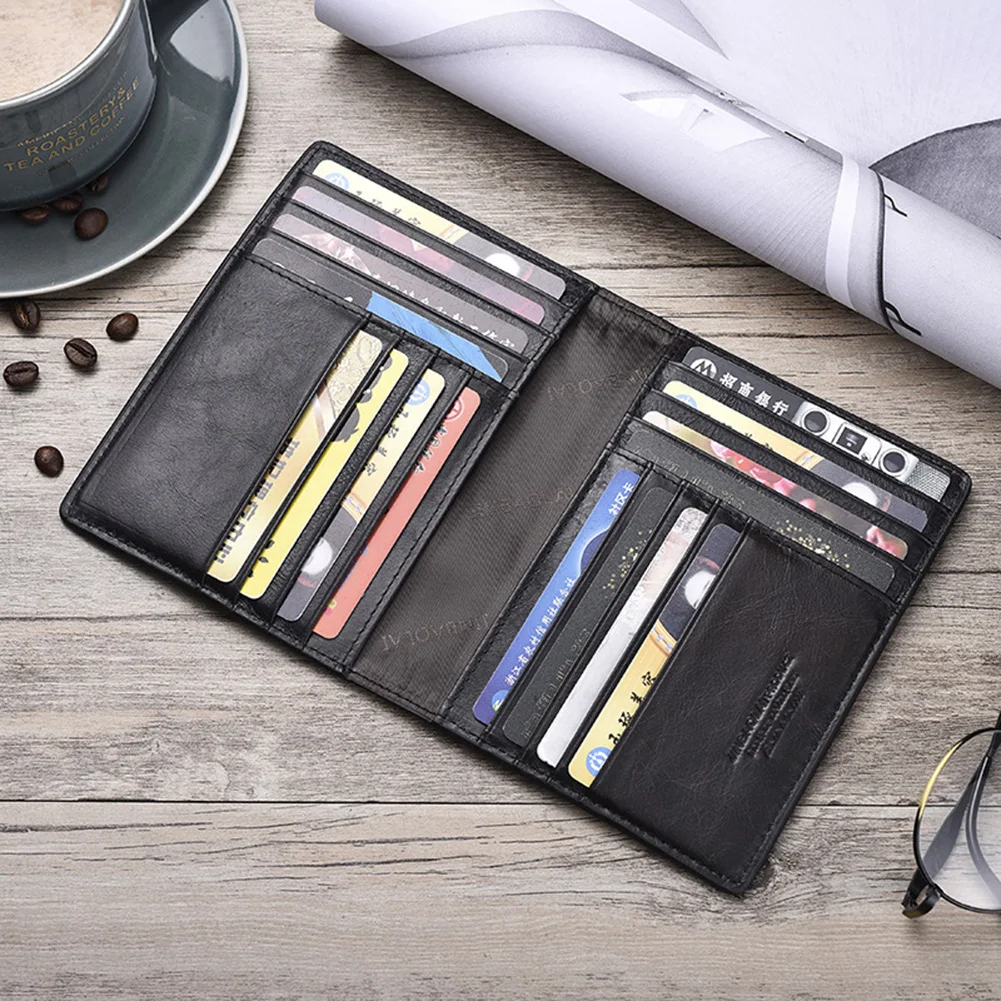 

Vintage Soft Genuine Leather Men's Money Clips Travel Money Dollar Cash Card Holder Wallet Clamp Passport Cover Women Folder Bag