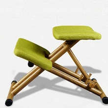 Эргономичный дизайн кресла на коленях зеленая ткань подушка современный офисный компьютерный стул эргономичный дизайн коленчатого кресла