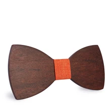 Деревянный галстук-воротник цветок европейский и американский деловой галстук-бабочка Темный сделанный вручную из массива дерева галстук-бабочка