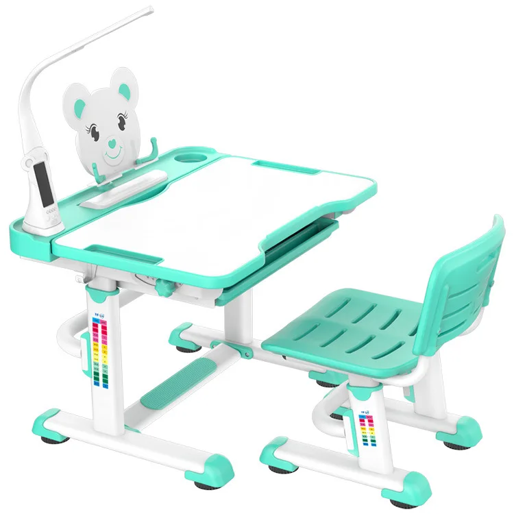 

Kids Table and Chair Liftable Elevated for Reading Study Children Mesa Para Ni O Adjustable Height Graffiti Anti-bump
