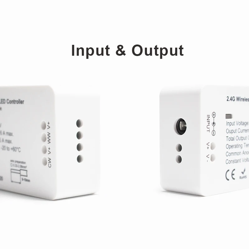 ZIGBEE ZLL умный контроллер WWCW, DC12/24 В, управление приложением теплый белый/холодный белый и регулируемая яркость, для светодиодной ленты линейный светильник