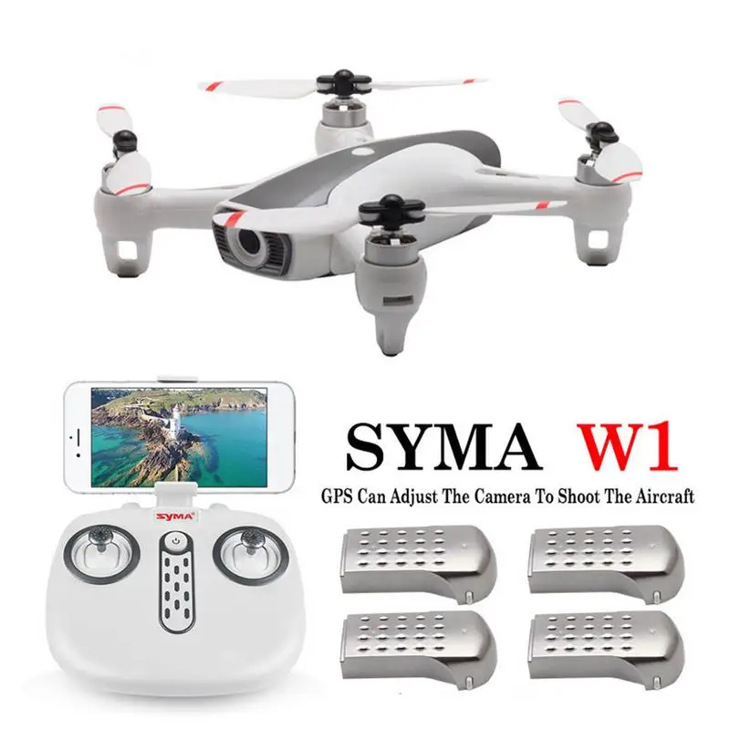 

SYMA W1 GPS Foldable Arm FPV With 4K 1080P Camera RC Drone Quadcopter RTF High Speed WiFi Optical Flow Positioning RC Aircraft