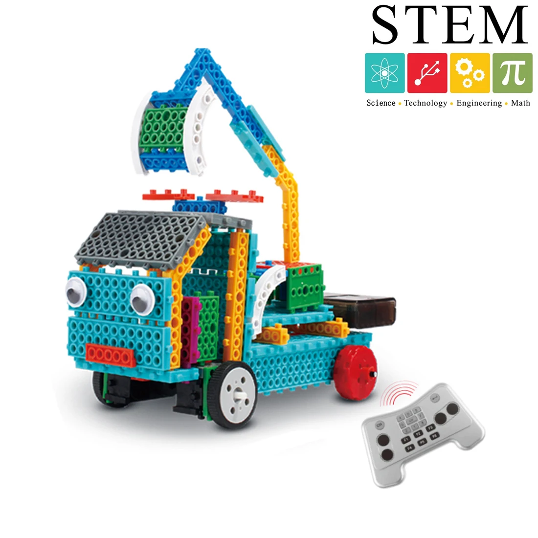 

127Pcs 4-in-1 4CH Changeable RC Engineering Van Shape Assembly Steam Building Block Creative DIY Science Educational Toy