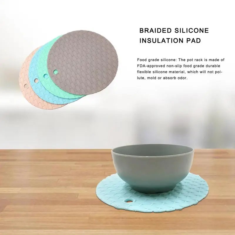 4 حزمة سيليكون العزل الوسادة المضادة للانزلاق غير زلة مكان ماتس كوستر تحديد الموقع الجدول حصيرة البليت كوستر تحديد الموقع ل طاولة طعام