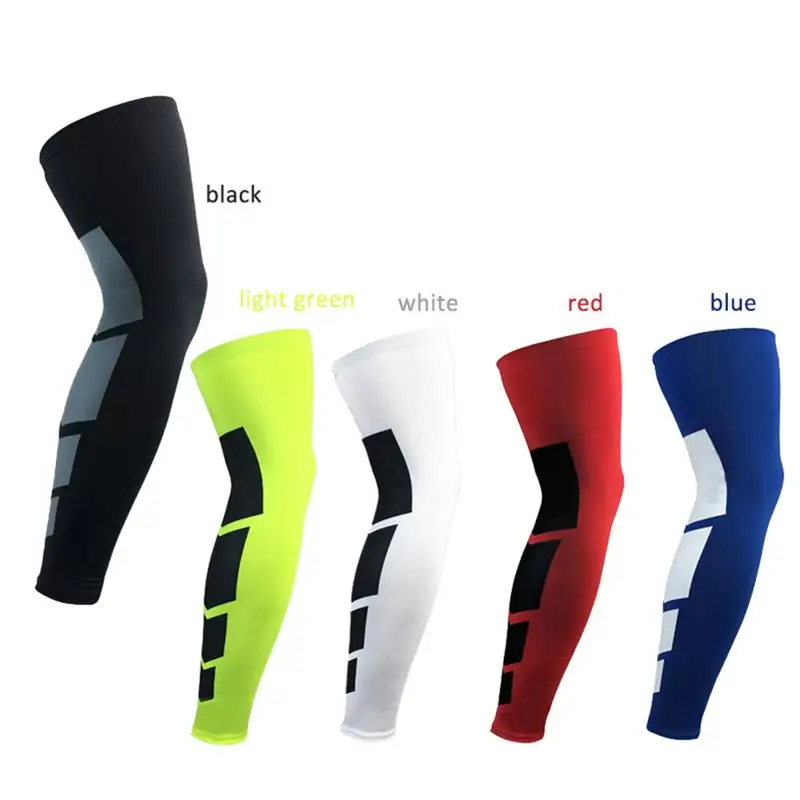 

1PCS Plastic Non-slip Long Knee Support Pad Protector Sports Basketball Silicone 5 Color Leg Cover Knee Pads