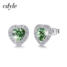 Cdyle украшенные кристаллами классические клипсы с камнем Серьги для женщин сердце кристаллы Brincos Эффектные серьги