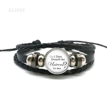 T S Eliot Literary Jewelry Quote Black Bracelet ,Do I Dare Disturb The Universe Glass Cabochon Bracelet Women Charm Bracelet t s eliot t s eliot reads the waste land four quartets and other po