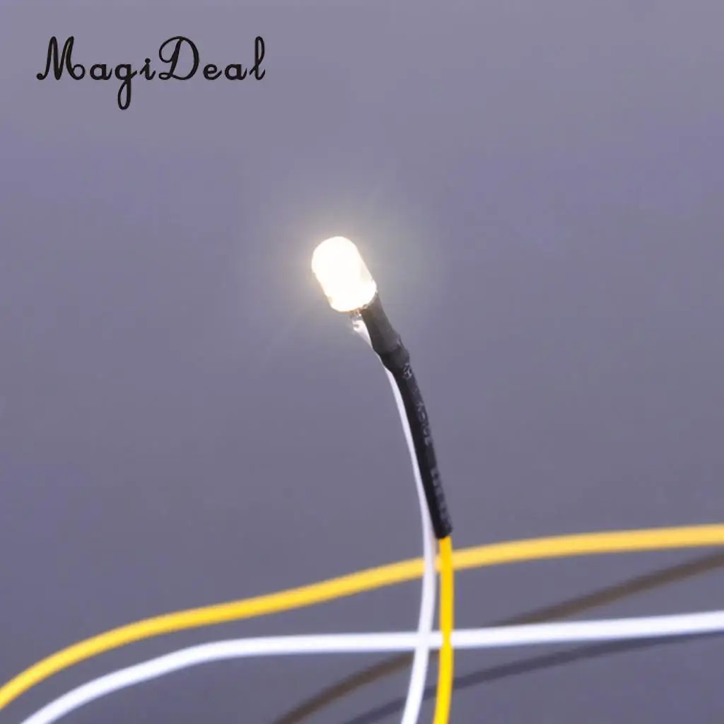 

MagiDeal 5Pcs LED Light Cool Lighting Wire Cable for DIY Sand Table Diorama Architecture Building Park Garden Street Lamp Scene