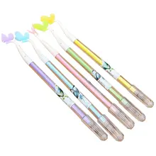 Упаковка из 12 штук 0,38 мм милые крутые силиконовые ручки-бабочки для декора, гелевые чернила, офисные принадлежности для школьников, студентов, подарок для детей