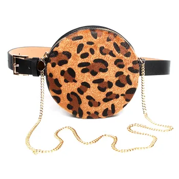 

Leopard Print Waist Bag Women Belt Bag Round Fanny Pack For Women Chest Bag Purse Shoulder Bags Crossbody