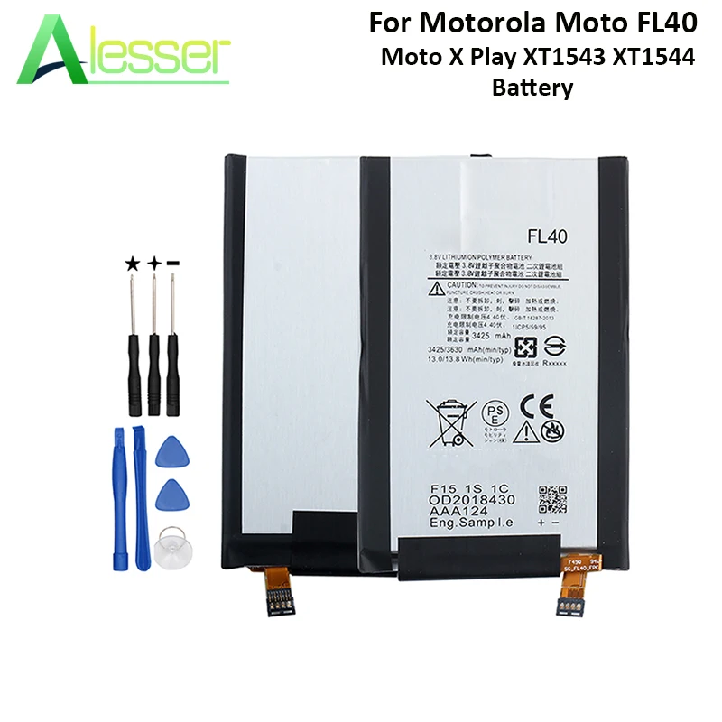 Alesser для Motorola Moto FL40 X Play XT1543 XT1544 запасная батарея большой емкости с инструментами в