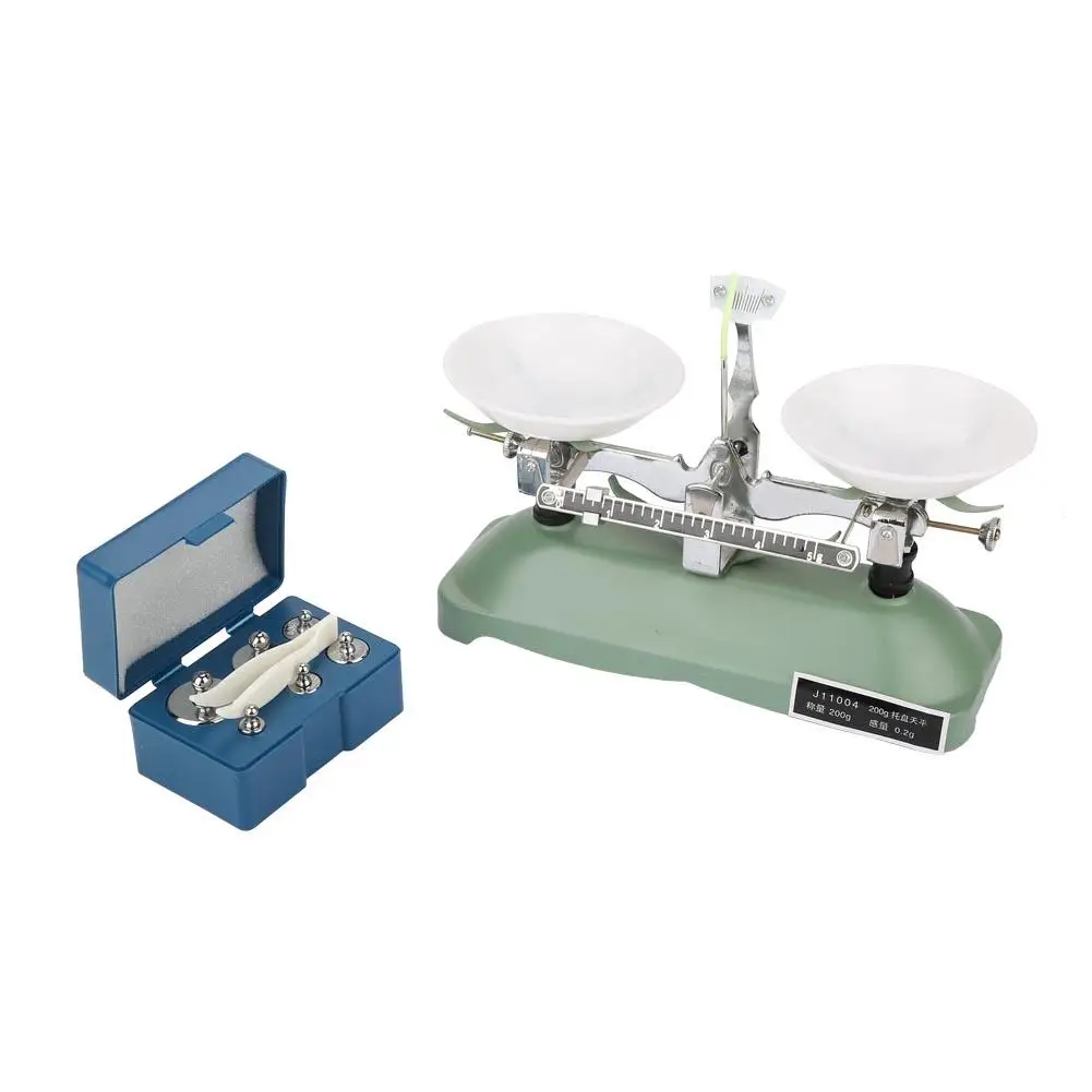 

Top 200g/0.2g Mechanical Tray Balance Scale with Weights Chemical Physics Laboratory Teaching Tool