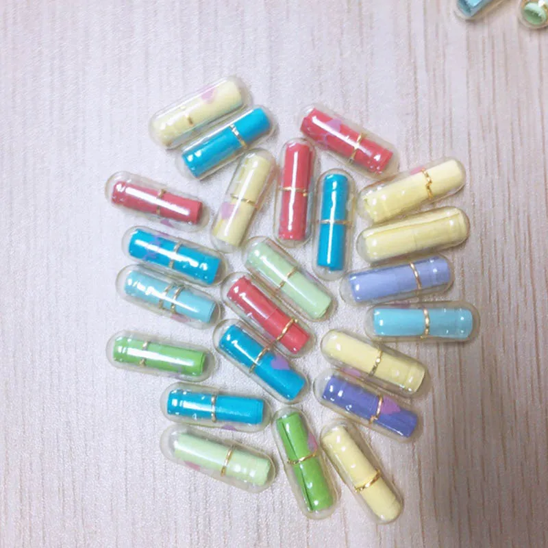 

Message Pill Envelope Stationery Multicolor Message Capsule Features Love Pattern 50Pcs Expression Love Multi Color Hot Sale