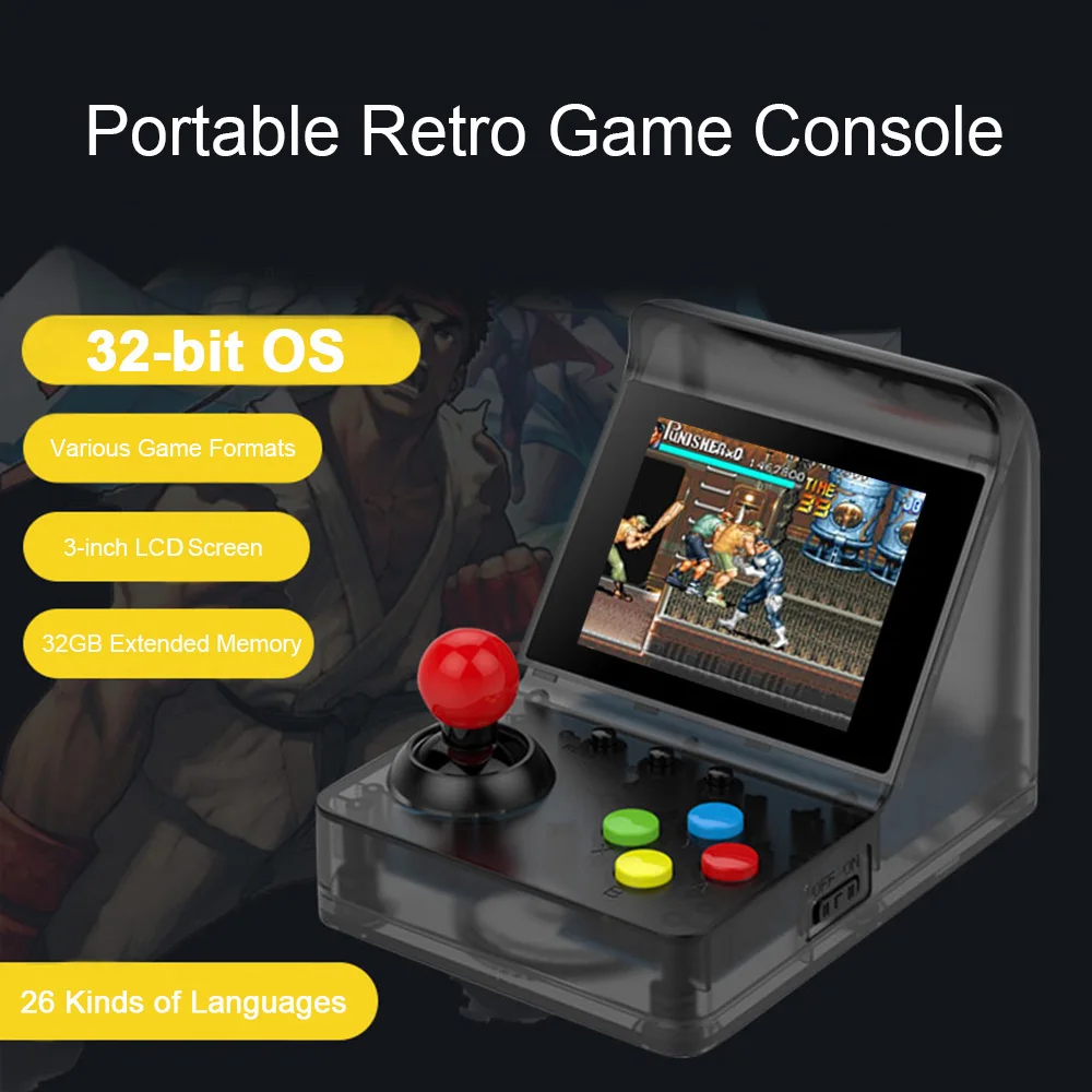 Handheld Game Console E Book Reading 520 Games Support TF Card Portable Game Console Screen Game