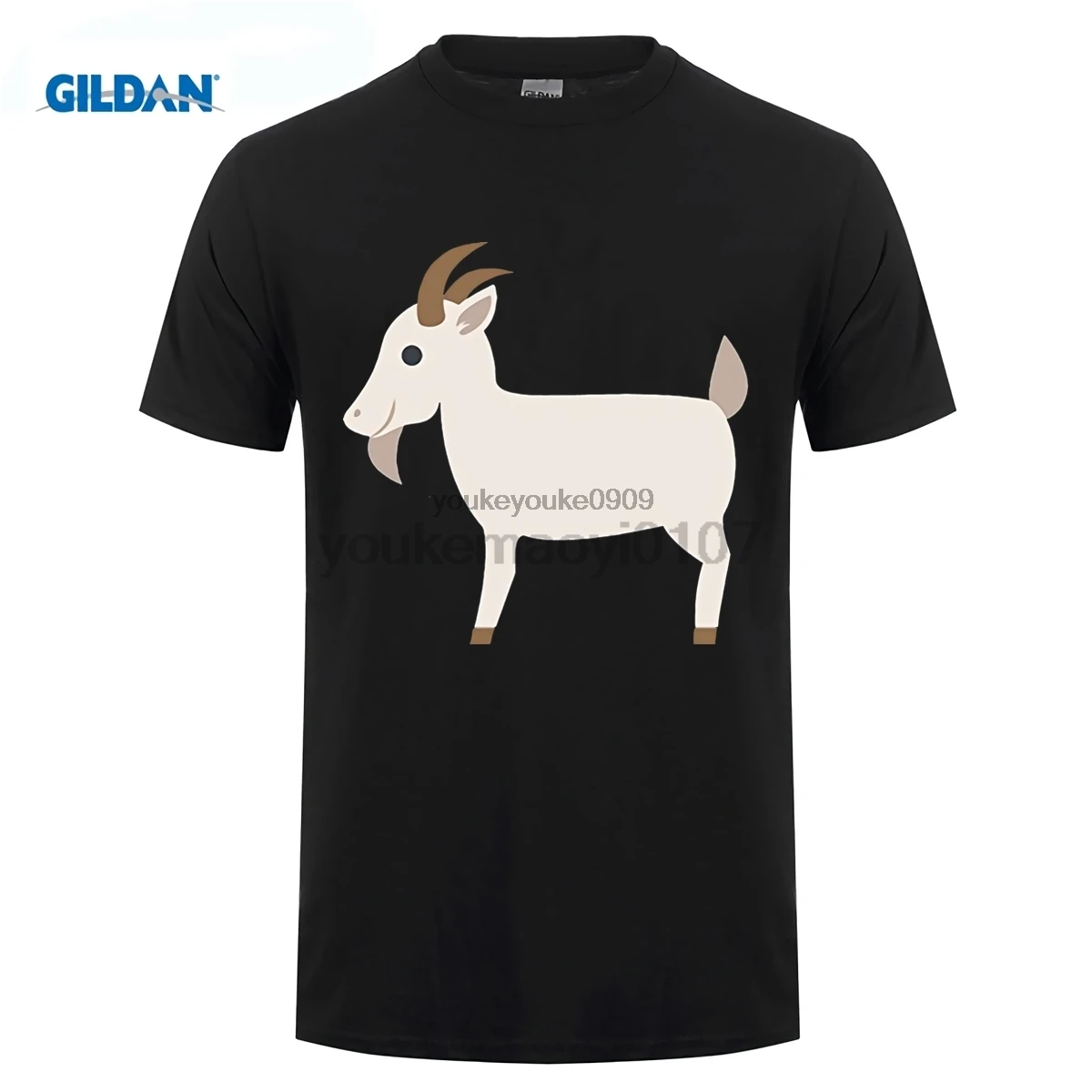 Gildan ヤギ絵文字 Tシャツ家畜ホーン牙豚羊牛スタイル男性半袖 Tシャツ男性のセクシーな Tシャツ Tシャツ Aliexpress