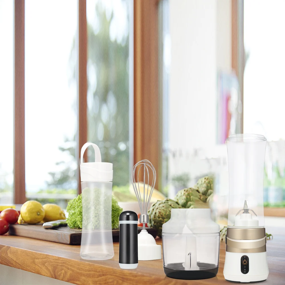 

Multifunctional Portable Blender Juicer Cup Mixer Bottle 4 in 1 Automatic Fruit Vegetable Blender USB Household Cooking Machine