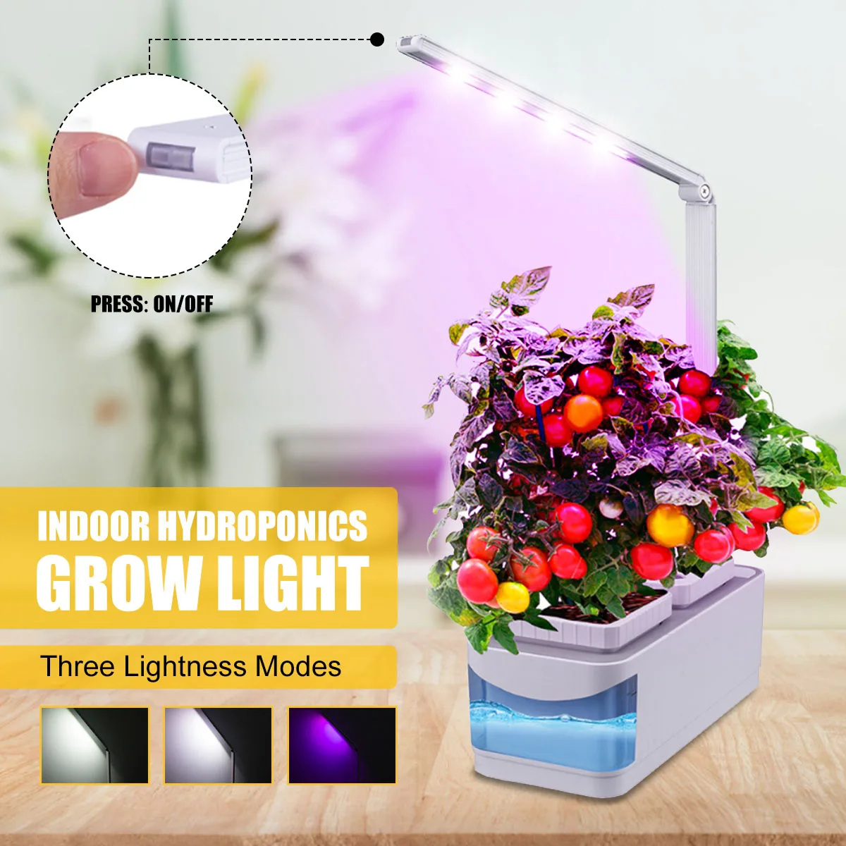 Smart Herb Garden Kit LED Grow Light Hydroponic Growing Multifunction Desk Lamp Garden Plants Flower Hydroponics Grow Tent Box Smart Herb Garden Kit LED Grow Light Hydroponic Growing Multifunction Desk Lamp Garden Plants Flower Hydroponics Grow Tent Box