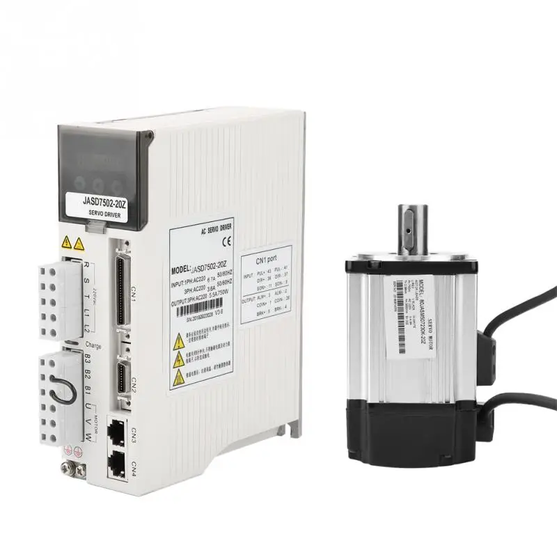 750W AC 220V 80mm 3000rpm AC Servo Motor Driver Controller Kit High