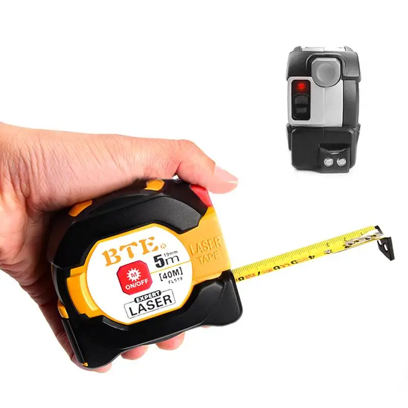 

2-in-1 Infrared Tape Measure Electronic Laser Level Tape Measure Infrared Rangefinder Measuring Tape