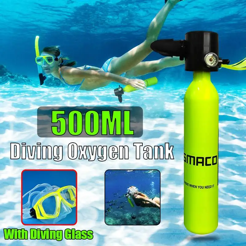500ML Air Tank Mini Scuba Diving Equipment Spare Diving