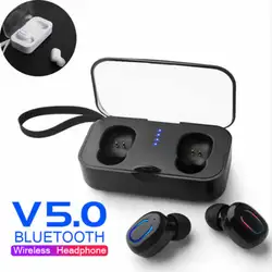 TWS беспроводные наушники мини-наушники стерео Спорт Bluetooth 5,0 с микрофоном