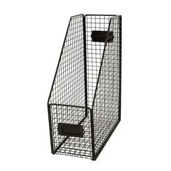 

1PC Multi-function Retro Iron Creative Portable Desktop File Rack Storage Rack Storage Box for File Book Home Desktop Office
