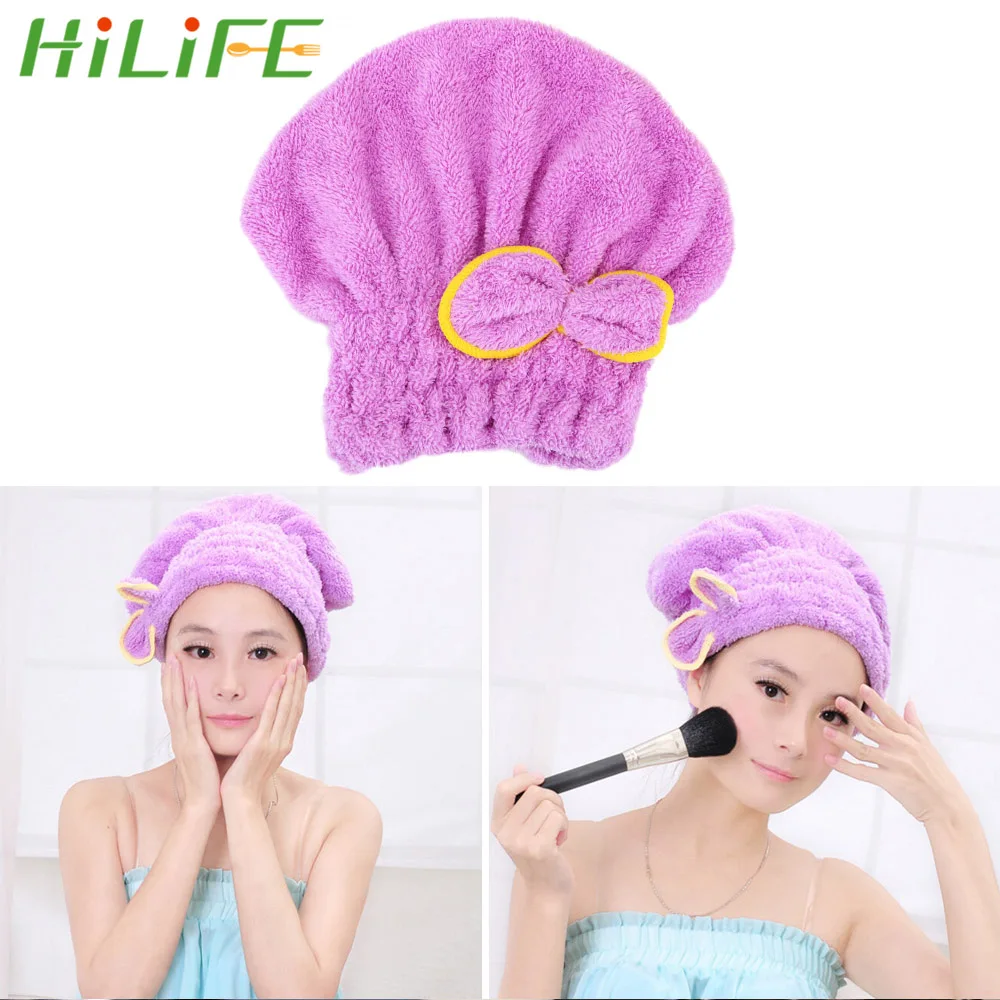 Шапочка для душа HILIFE из микрофибры головные уборы ванной комнаты аксессуары 5