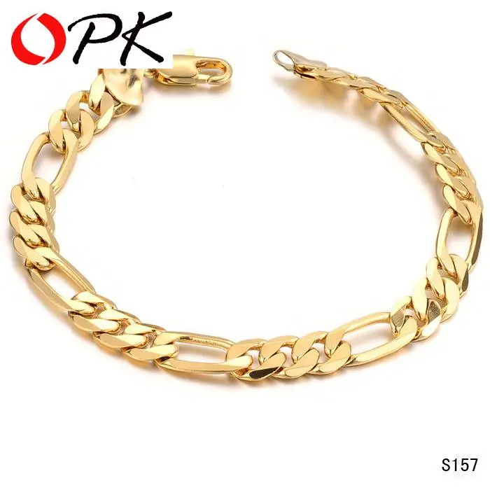 OPK МОДНЫЕ ЮВЕЛИРНЫЕ изделия цепь золотого цвета ожерелье широкий 1,5 см для женщин 3 мм для мужчин 18-20 дюймов 105