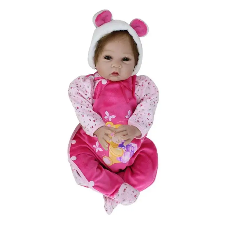 

NPK 55cm Bear Cloth Cotton Simulation Doll Lifelike Realistic Vinyl Reborn Baby Doll Toys Kids Girls Playmate Gifts