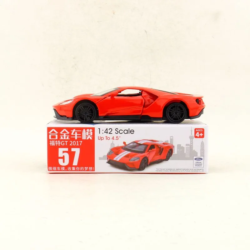 Масштаб 1:42/литая Игрушечная модель/2017 Ford GT/гоночный автомобиль Super