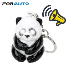 Автомобильный брелок с фонариком и звуковой сумкой, подвеска, брелок, подарок на день рождения, милая панда, брелок для ключей, креативный брелок, автомобильные аксессуары