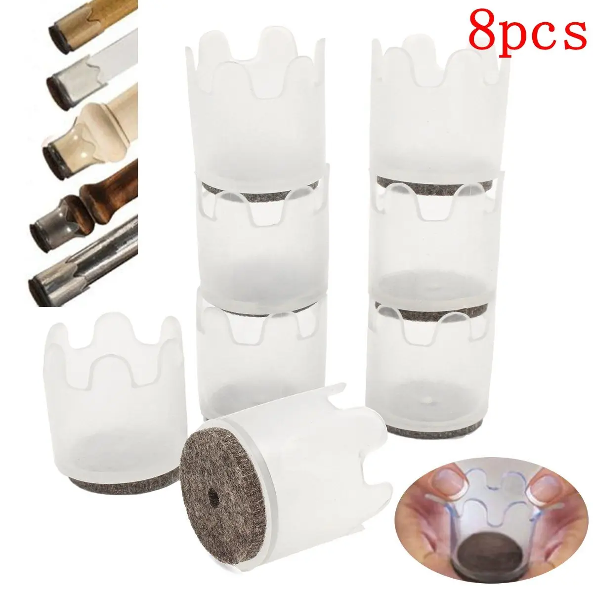

4.2X3.5cm 8pcs Furniture Round Chair Feet Pad Flexible Floor Scratch Silicone Protector Slider Leg Cover Furniture Covers