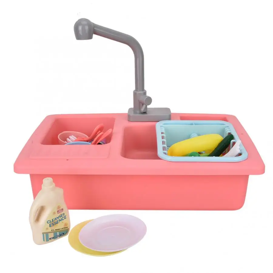 

Children Kitchen Toy Tableware Sets Kids Simulation Dishwasher Sink Children Pretend Play Kitchen Toys Set Gifts Early Education