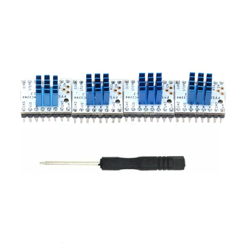 4 шт. Tmc2208 V1.2 шаговый двигатель бесшумный драйвер силовая трубка StepStick Встроенный