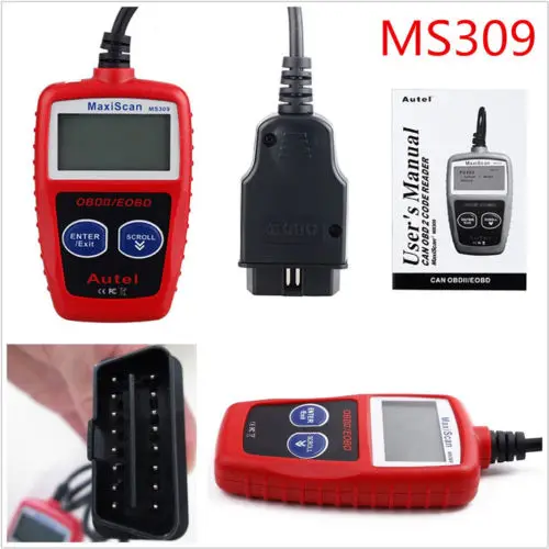 MS309/OBD2 OBDII сканер считыватель кодов диагностический тестер автомобильный