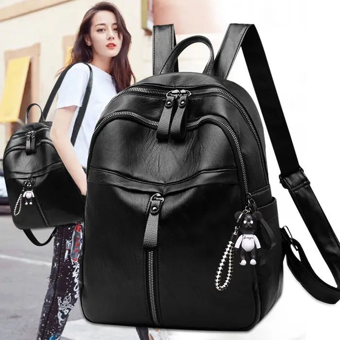 

Korean Style Leather Small Backpack School Bags Women Bolso Mochila Mujer Feminina Kanken Mochilas Bag Bookbag Vs Travel Sac Dos