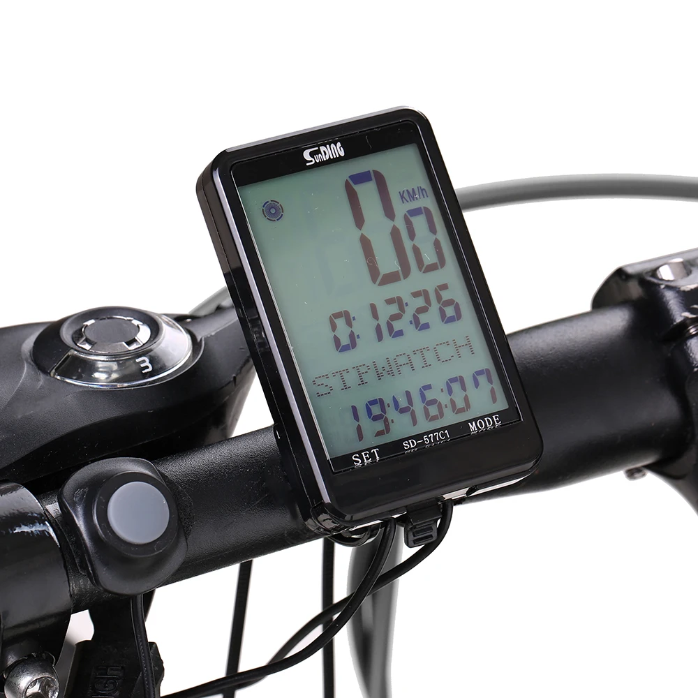 Sunding Bike Computer Wireless / Wired Bike Odometer 2.5 Big Screen