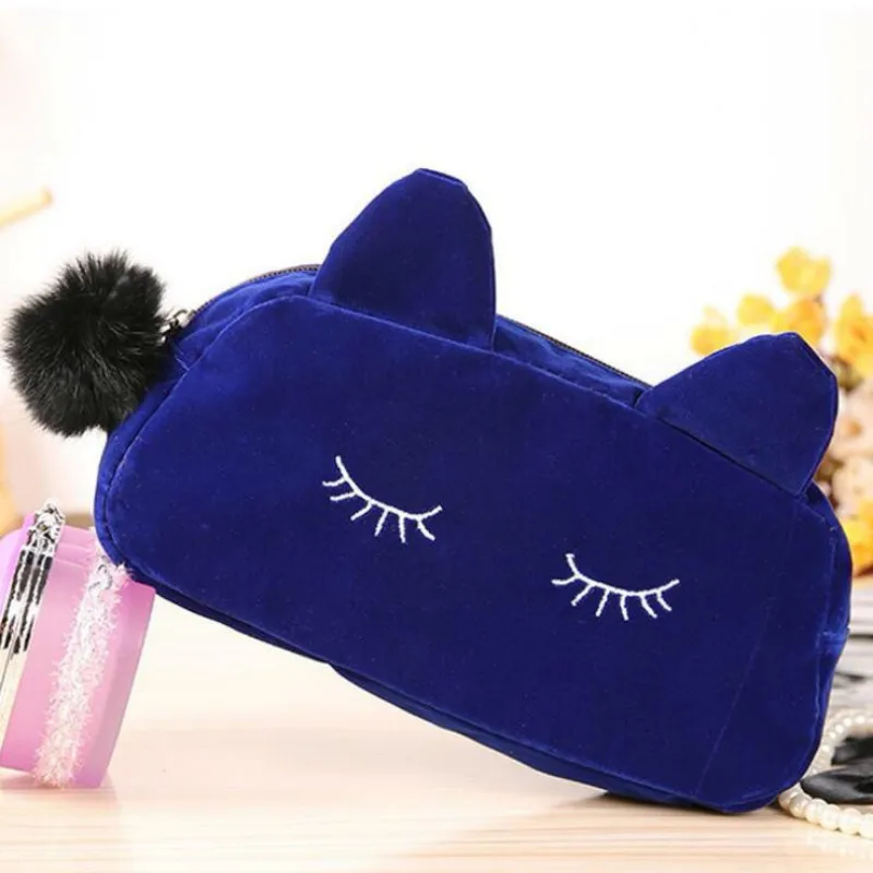 Большой емкости Kawaii милый кот пенал ткань пеналы школьные канцелярские Pencilcase для