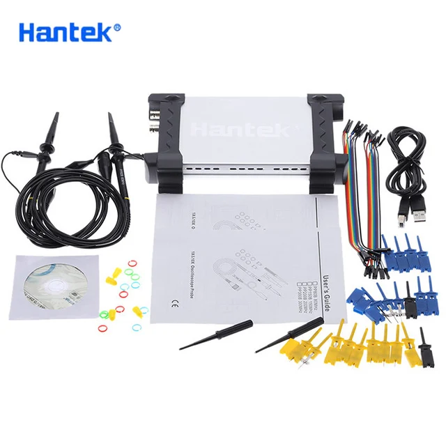 Special Price Hantek 6022BL USB Oscilloscope Digital Portable 2Channels 20MHz Osciloscopio Portatil PC 16CH Logic Analyzer Car-detector