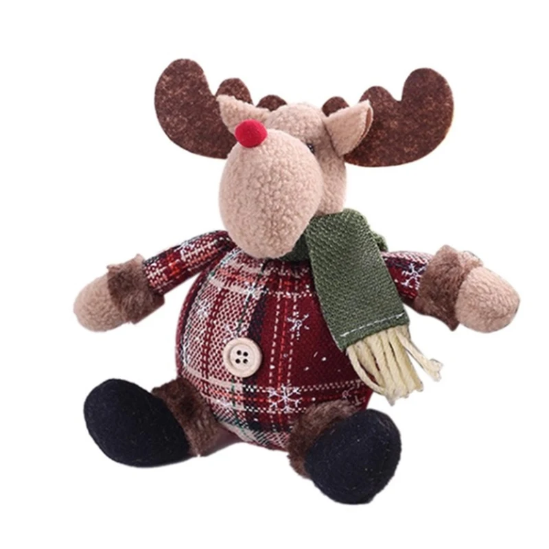 Cute Santa Snow Deer Shed Doll Christmas Decoration Gift Doll elk